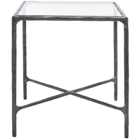 Safavieh 18 x 18 x 20 in. Jessa Metal Square End Table, Black SFV9503E
